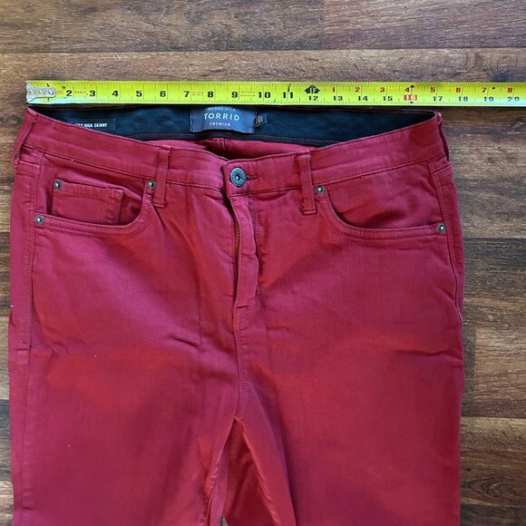 Torrid Pants Jegging Pants High Rise Skinny Jeans Size 16R Single Button Stretch - Picture 2 of 11